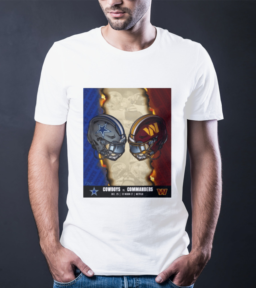 Cowboys Vs Commanders December 25 Noon CT Netflix T-Shirt