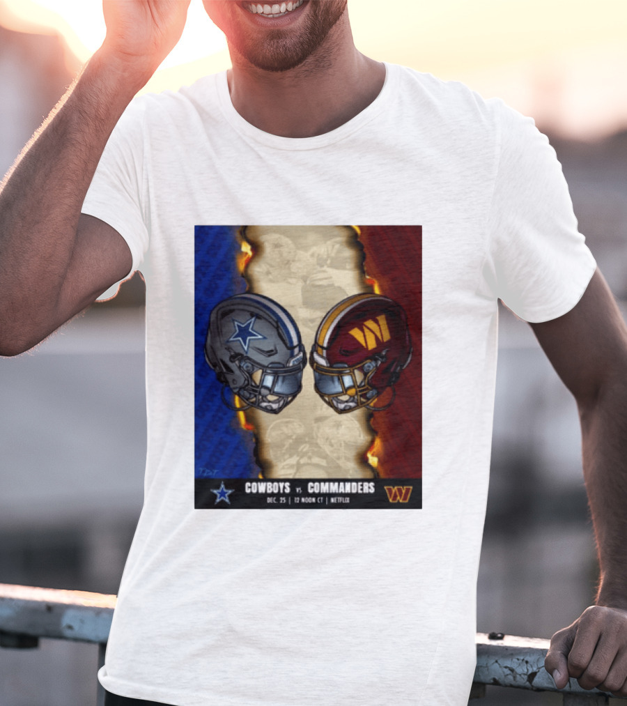 Cowboys Vs Commanders December 25 Noon CT Netflix T-Shirt