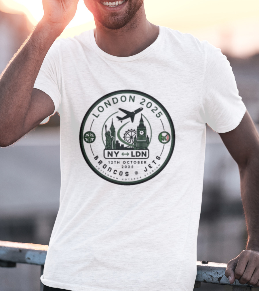 London 2025 Game NY LDN 12th October 2025 Broncos At Jets Tottenham Hotspur Stadium T-Shirt