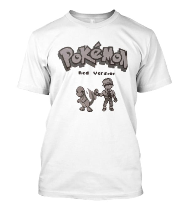 Pokémon Red Version Charmander And Red Trainer Classic Game T-Shirt