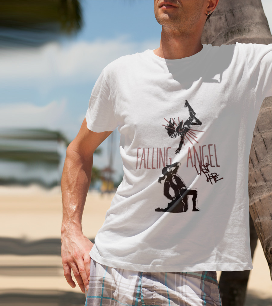 Falling Angel Last Hope Dark Fantasy Gothic T-Shirt