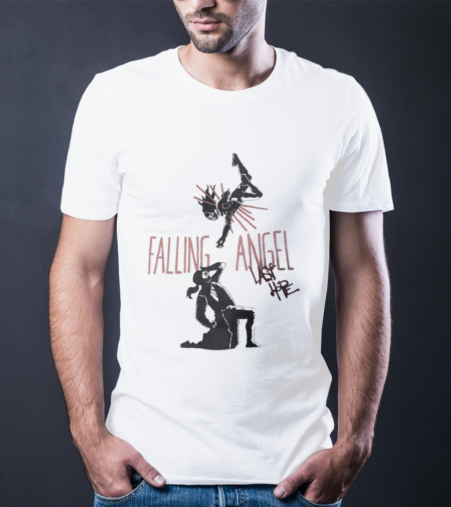 Falling Angel Last Hope Dark Fantasy Gothic T-Shirt