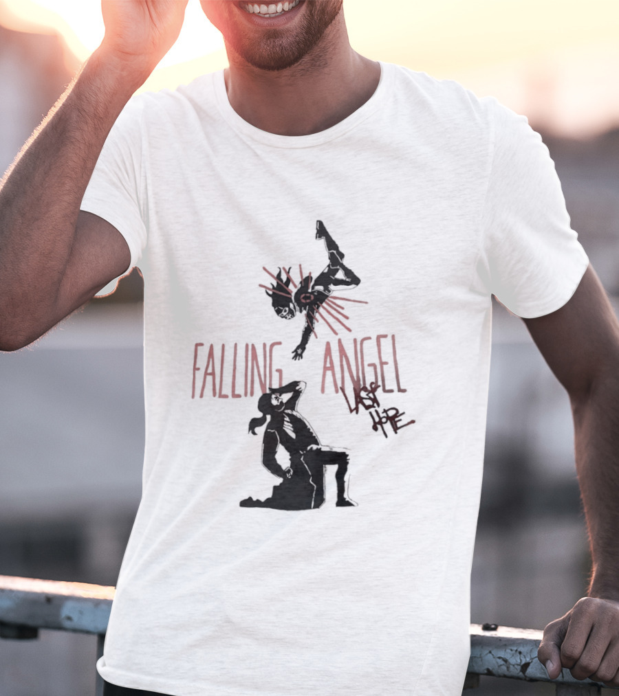 Falling Angel Last Hope Dark Fantasy Gothic T-Shirt