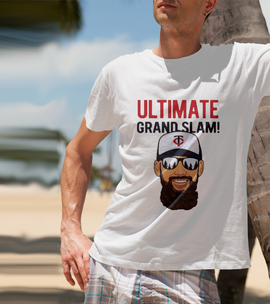 Minnesota Twins Ultimate Grand Slam MLB Bearded Player With Sunglasses T-Shirt