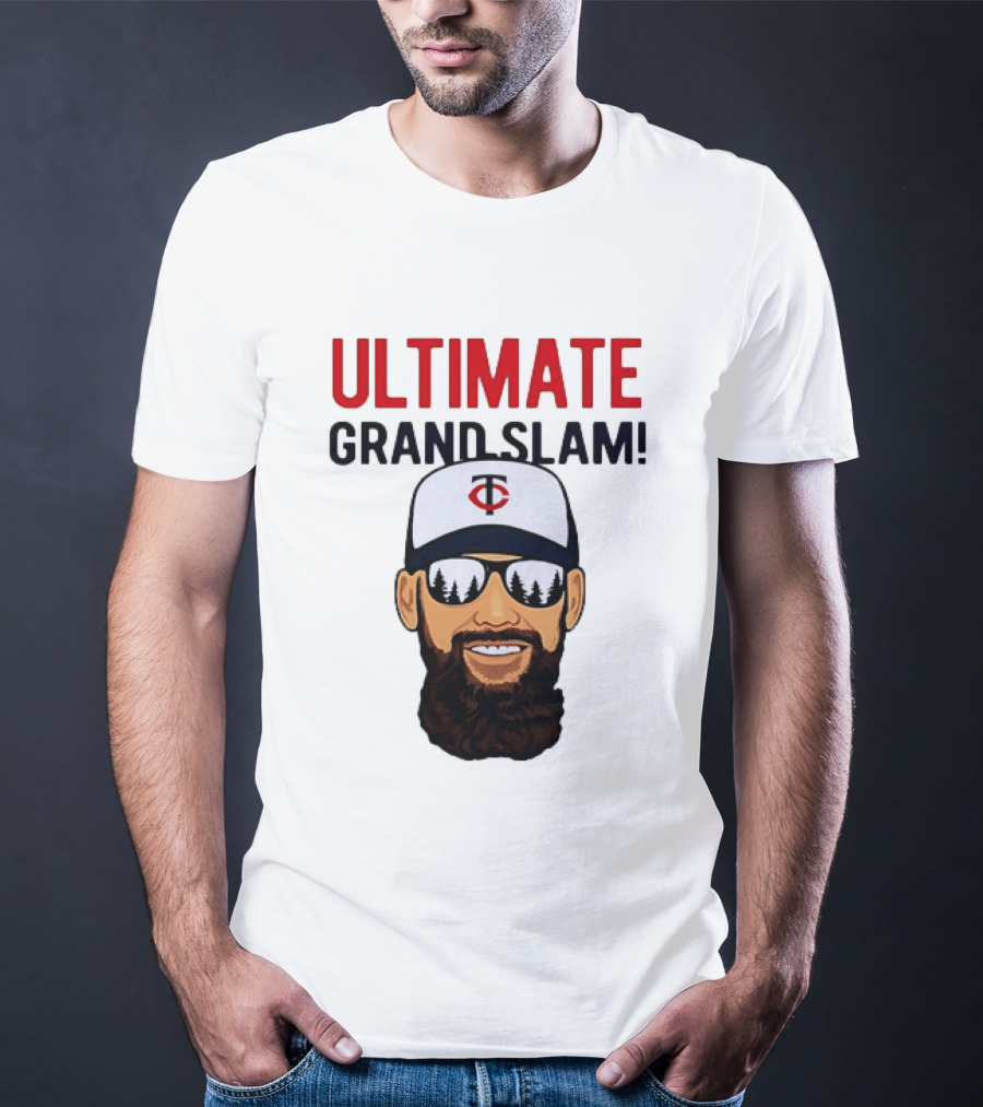 Minnesota Twins Ultimate Grand Slam MLB Bearded Player With Sunglasses T-Shirt