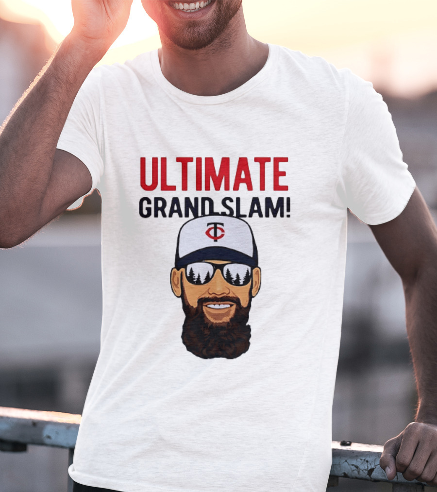 Minnesota Twins Ultimate Grand Slam MLB Bearded Player With Sunglasses T-Shirt
