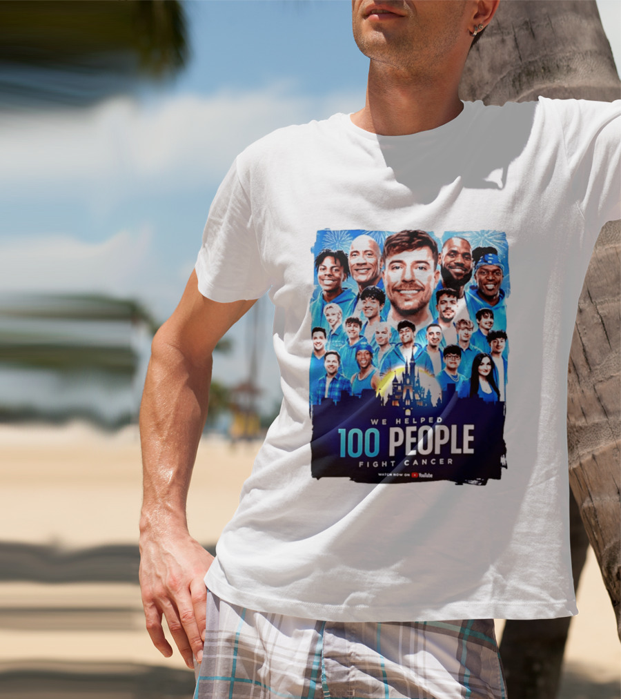 Mrbeast We Helped 100 People Fight Cancer YouTube Video Collaboration T-Shirt