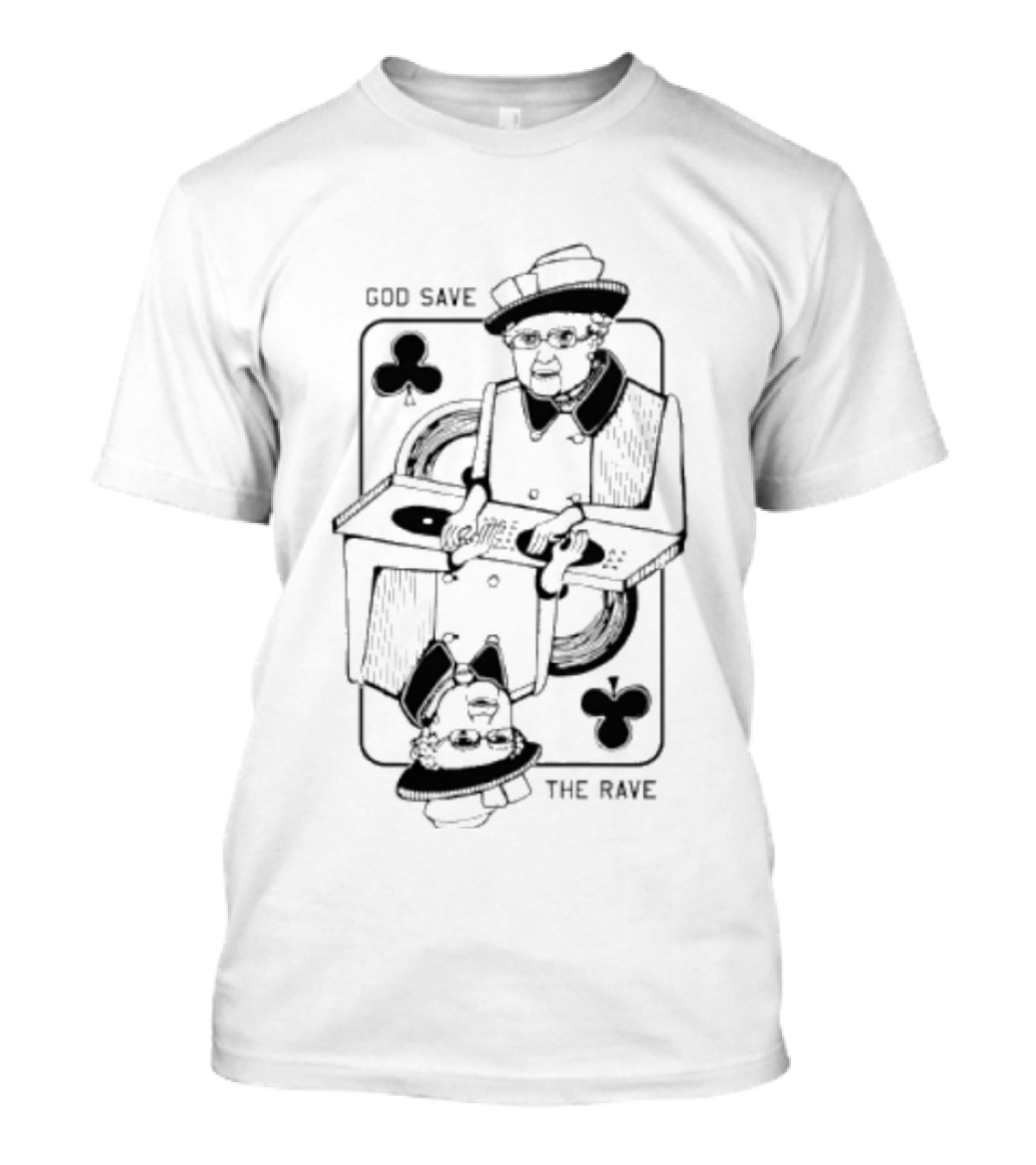 God Save The Rave Queen Of Clubs T-Shirt
