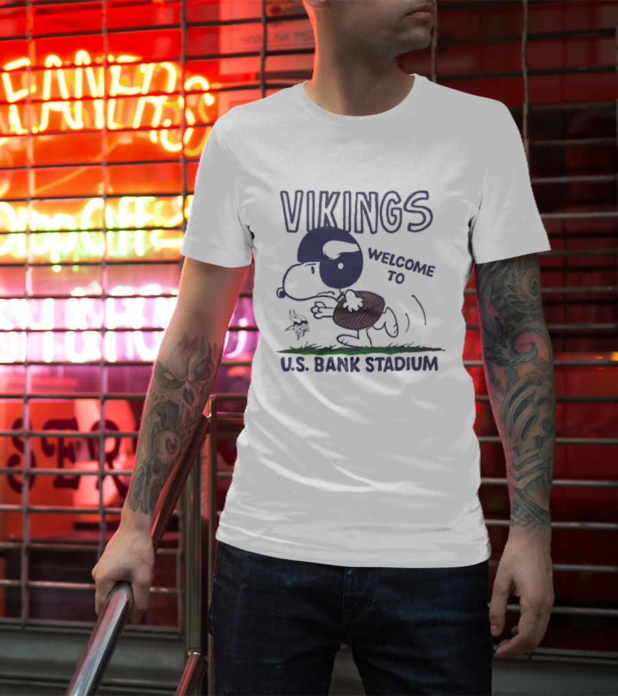 Snoopy Vikings Welcome To U.S. Bank Stadium T-Shirt