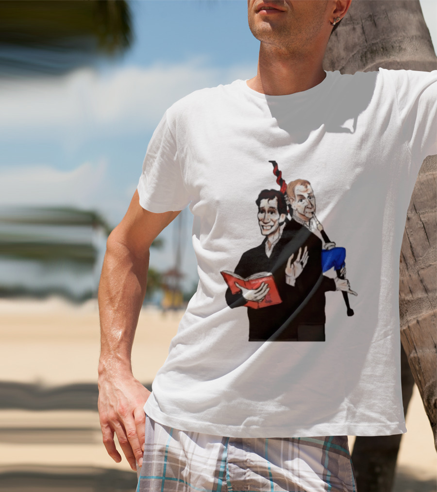 The Rest Is Politics Rory Stewart Red Book Talking Figure Cartoon T-Shirt