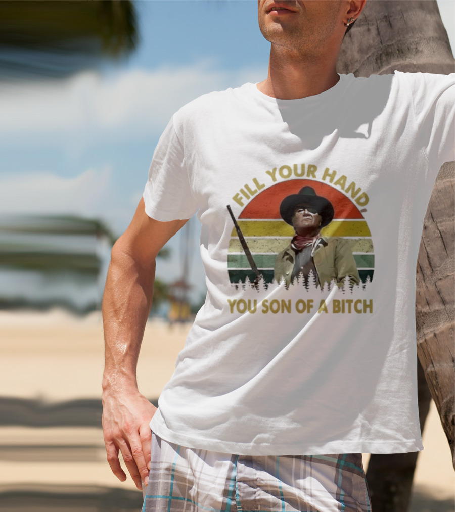 John Wayne The Duke Fill Your Hand Vintage Western T-Shirt