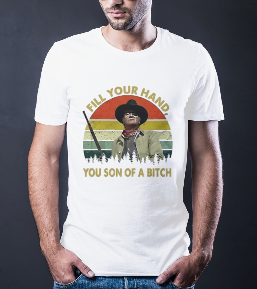 John Wayne The Duke Fill Your Hand Vintage Western T-Shirt