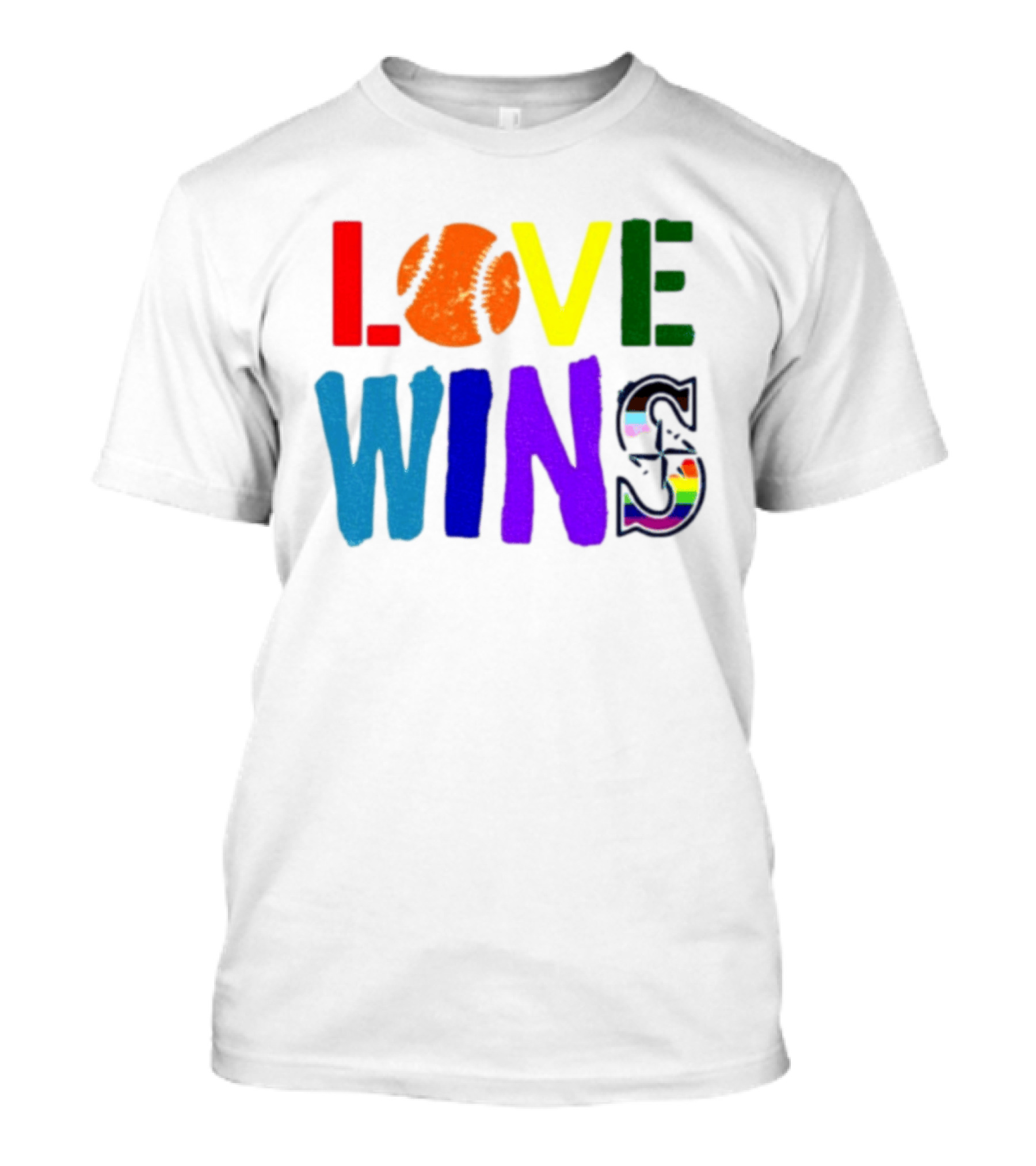 Julio Rodriguez Love Wins Seattle Mariners MLB Baseball T-Shirt