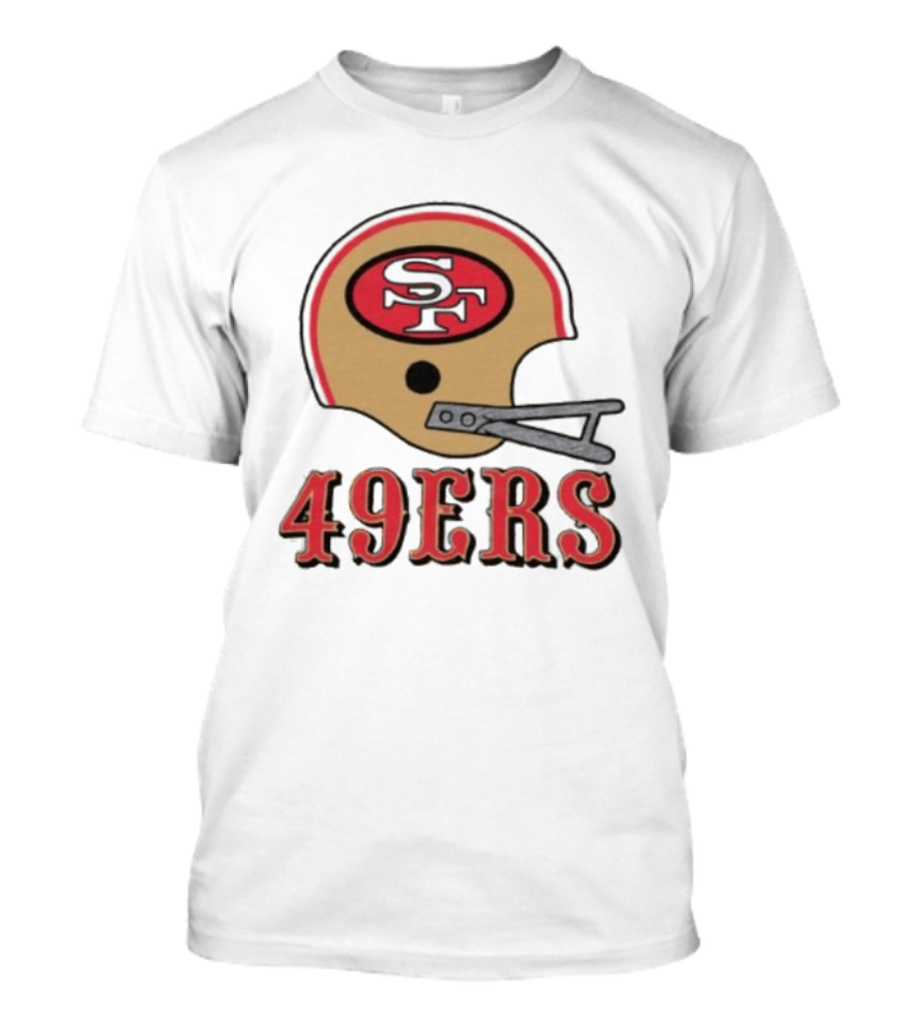 San Francisco 49ers SF Gold Helmet Big 49ers T-Shirt