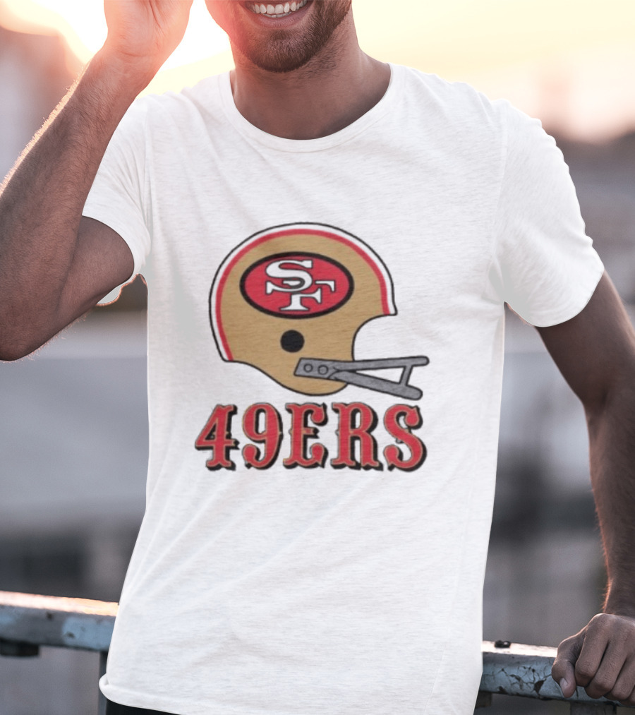 San Francisco 49ers SF Gold Helmet Big 49ers T-Shirt