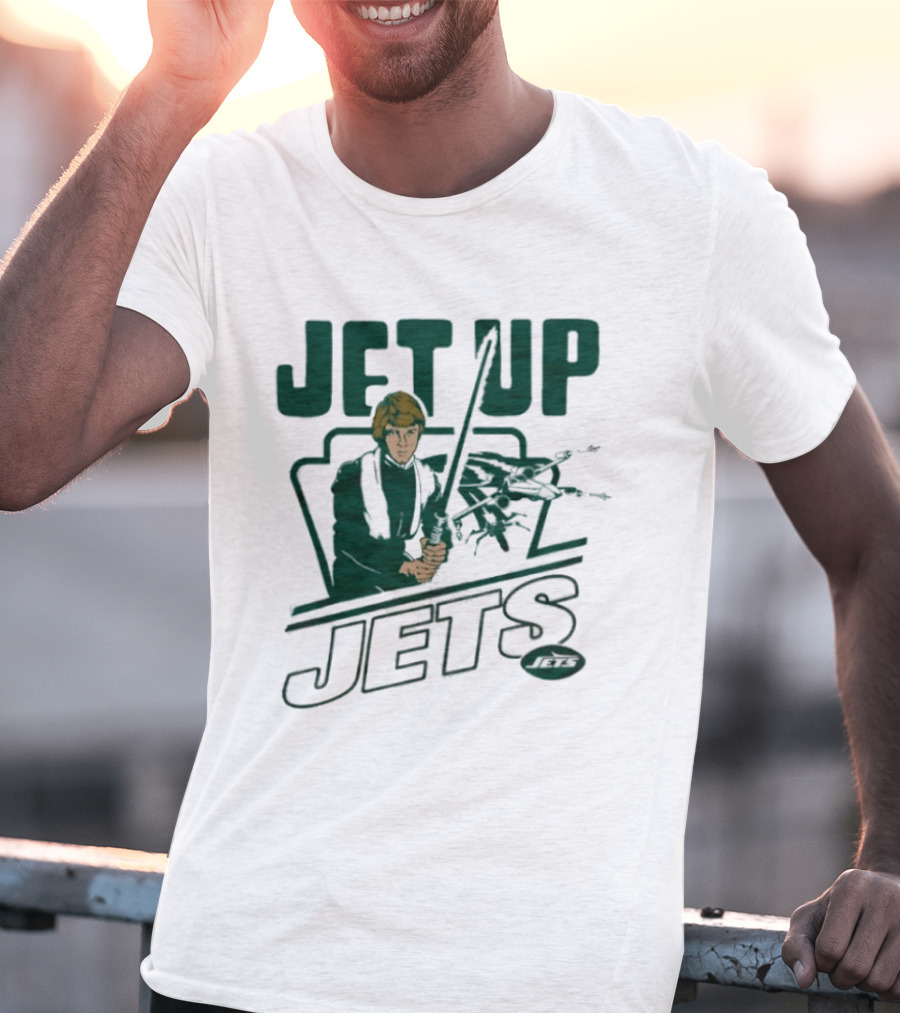 Jet Up Star Wars Luke New York Jets Collaboration T-Shirt