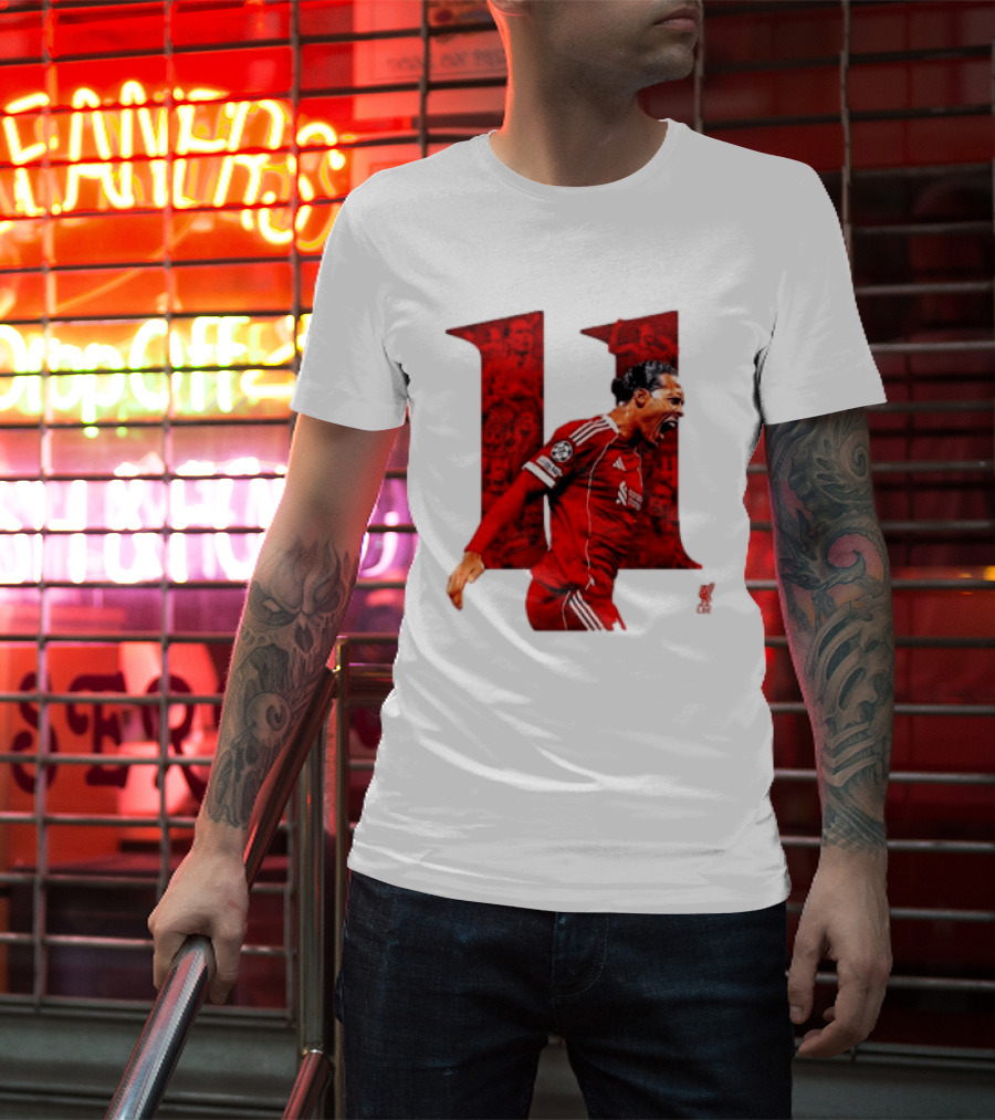 Virgil Van Dijk Liverpool Fifpro World 11 Champions League Star T-Shirt
