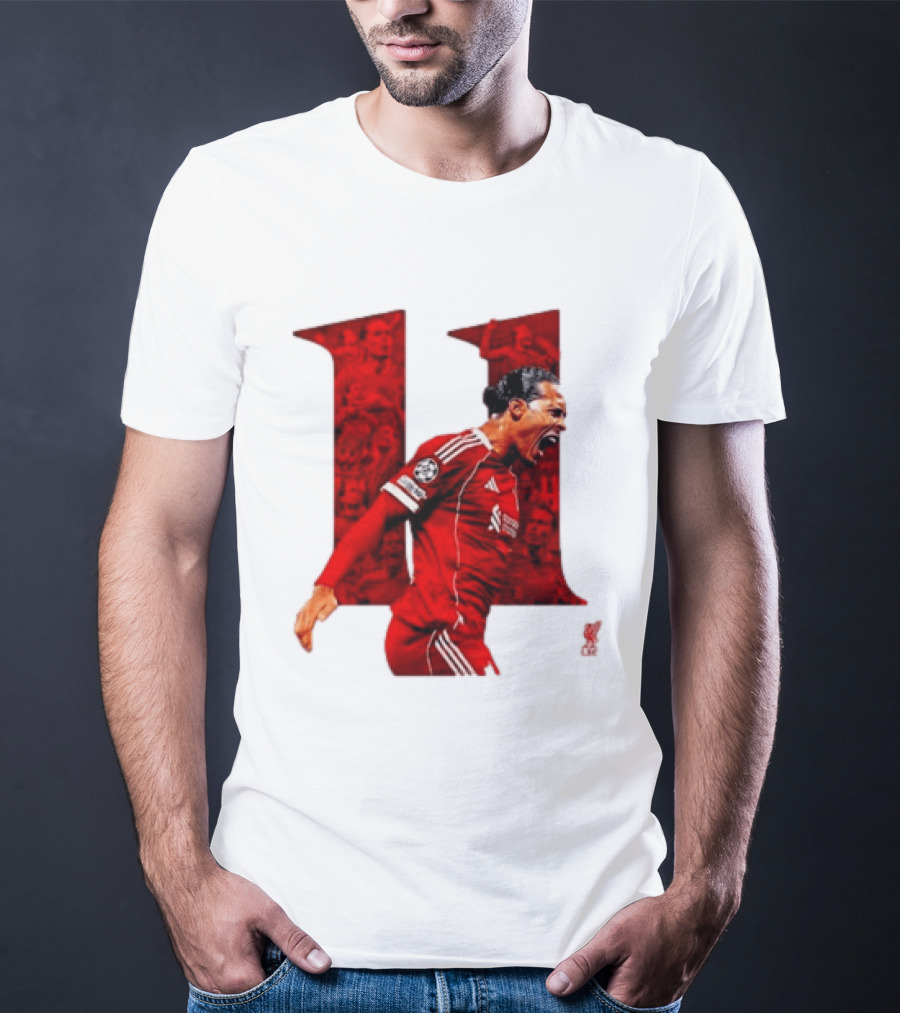 Virgil Van Dijk Liverpool Fifpro World 11 Champions League Star T-Shirt