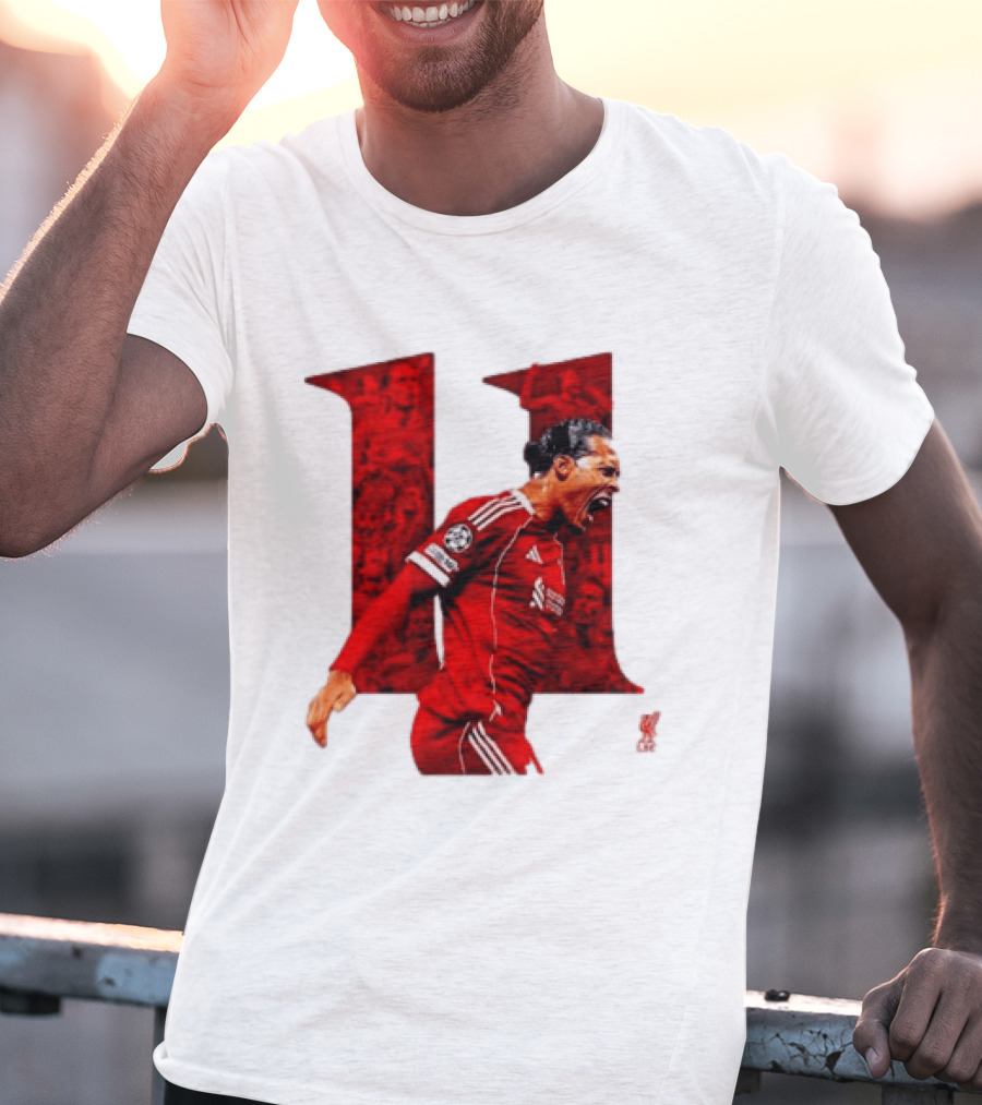 Virgil Van Dijk Liverpool Fifpro World 11 Champions League Star T-Shirt