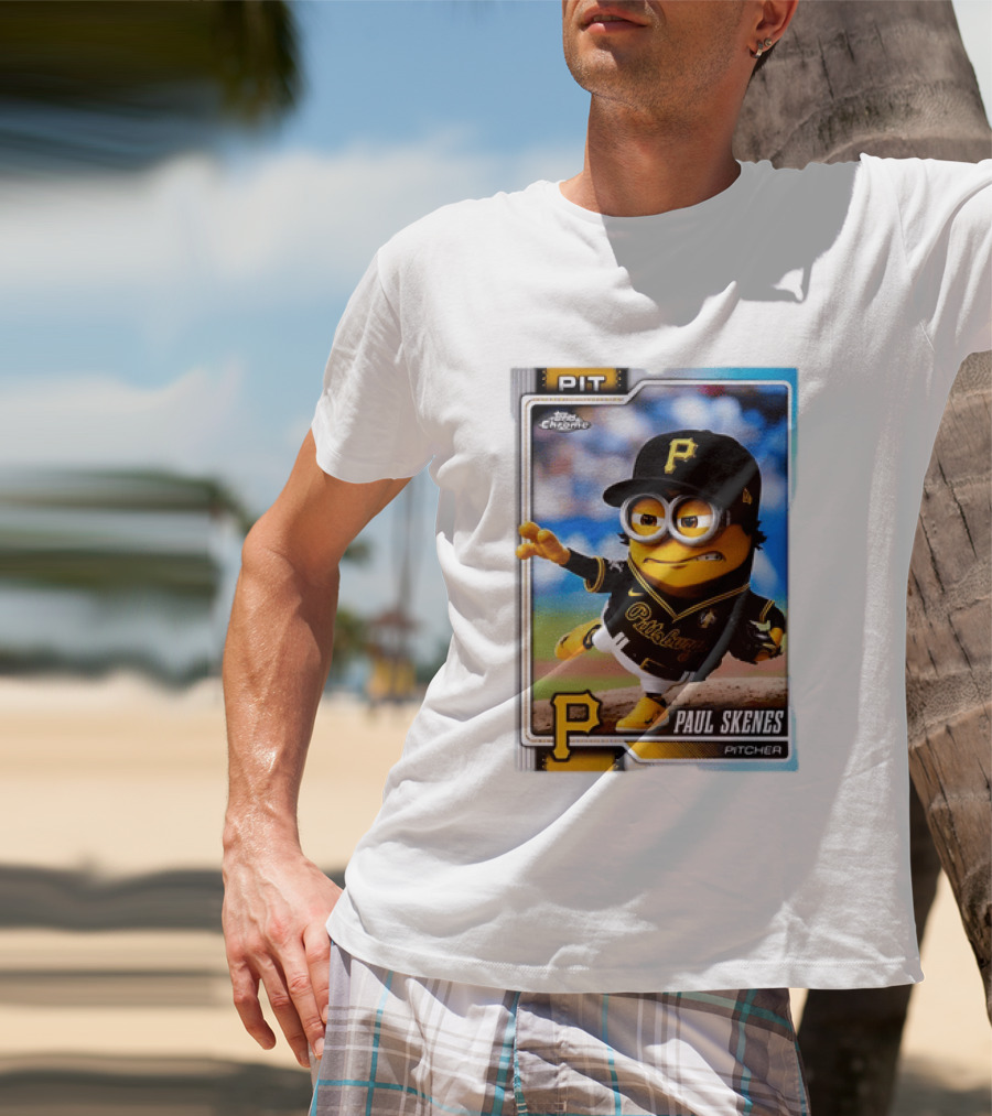 Paul Skenes Pittsburgh Pirates Minion Pitcher Topps Chrome Card PIT T-Shirt