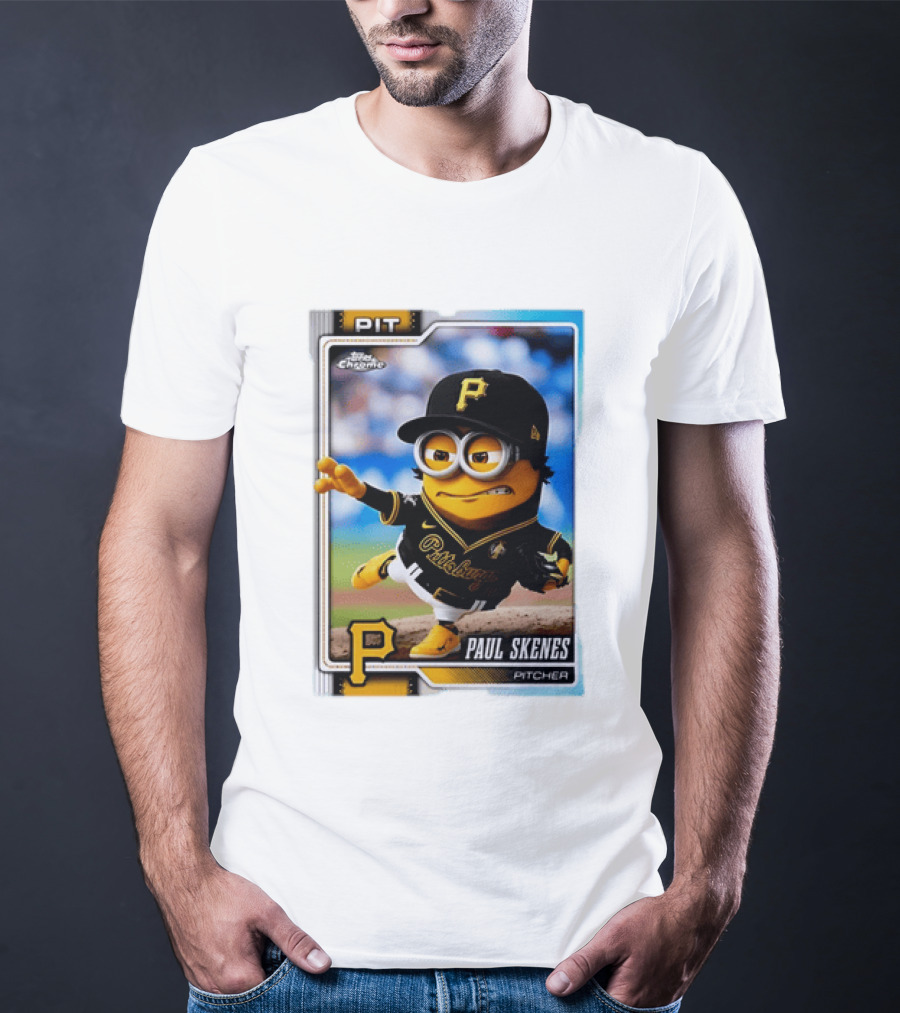 Paul Skenes Pittsburgh Pirates Minion Pitcher Topps Chrome Card PIT T-Shirt