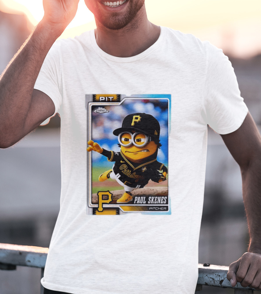 Paul Skenes Pittsburgh Pirates Minion Pitcher Topps Chrome Card PIT T-Shirt