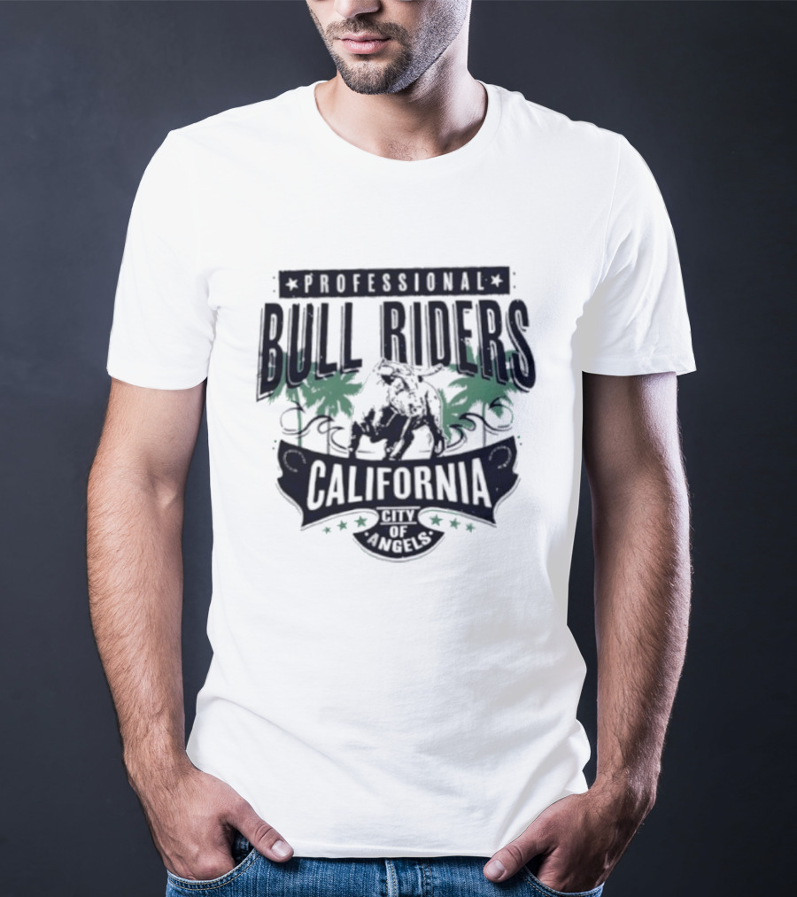 Professional Bull Riders California Ride The Nights Anaheim City Of Angels T-Shirt