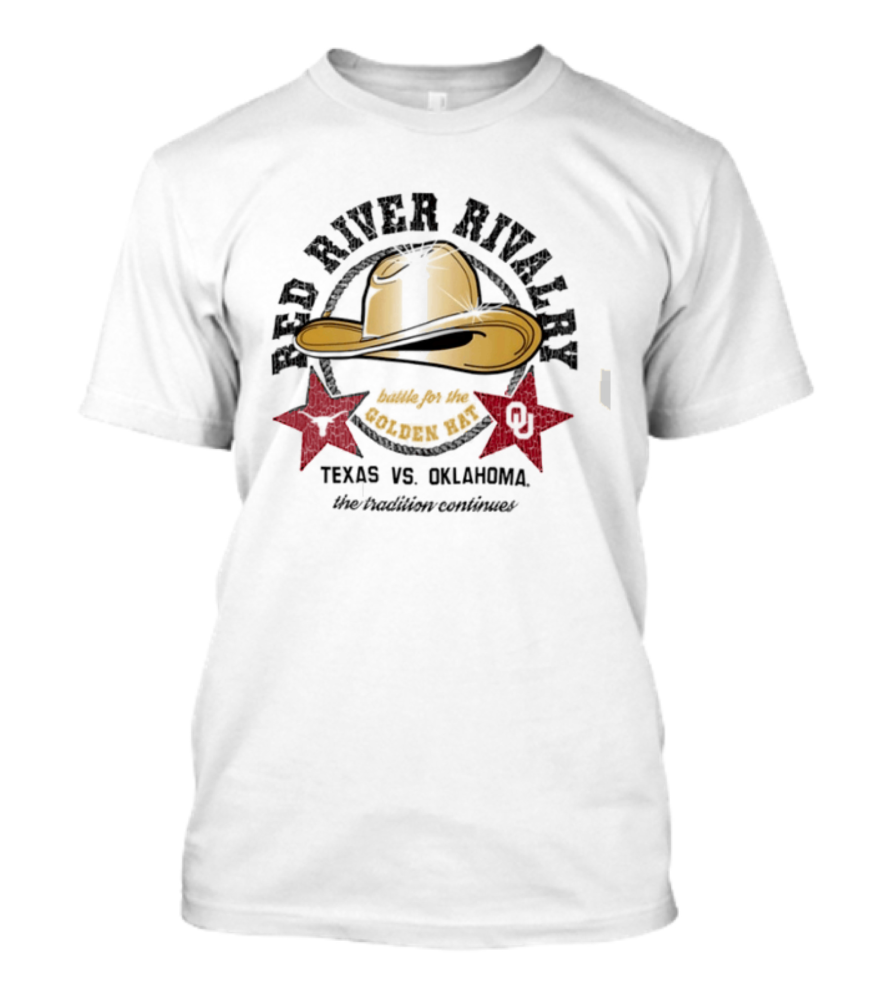 Red River Rivalry Texas Vs Oklahoma The Tradition Continues T-Shirt