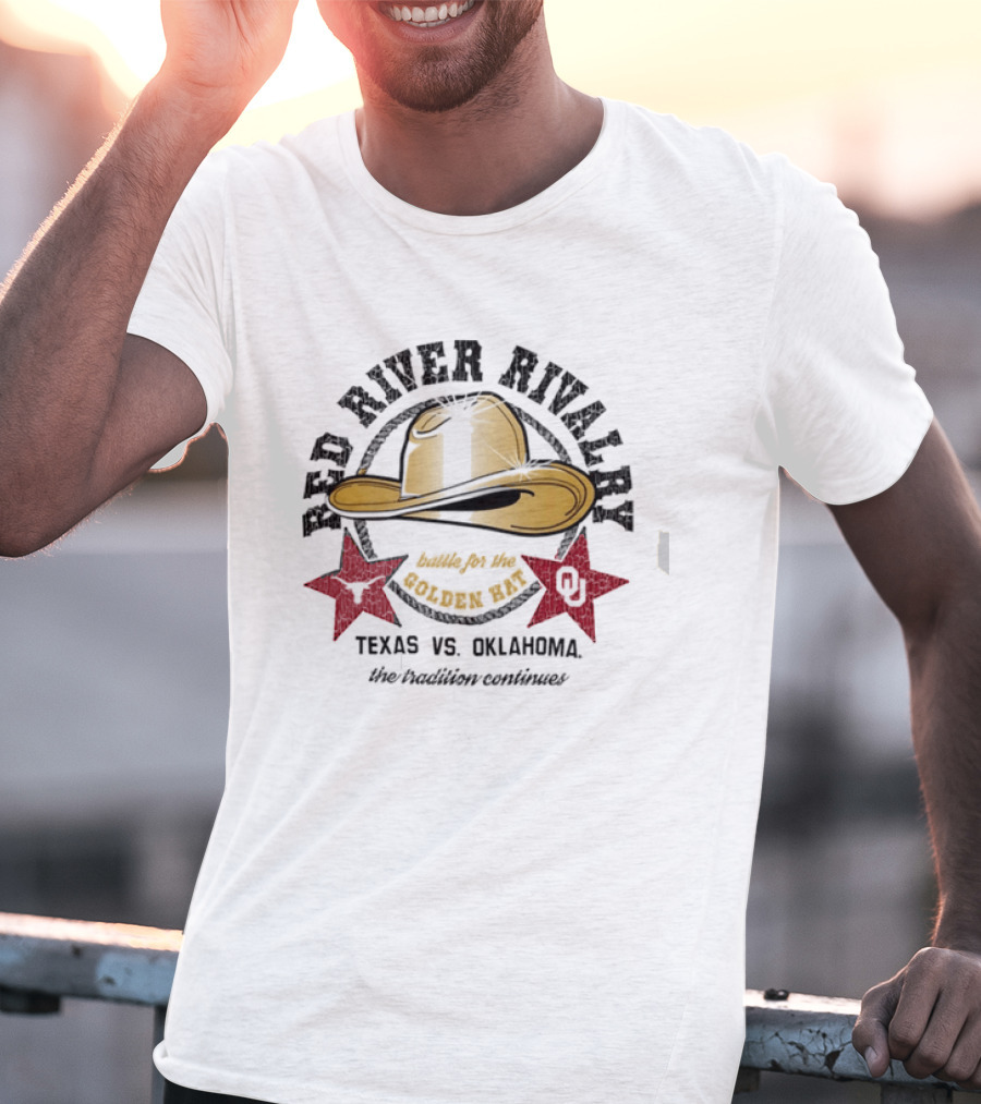 Red River Rivalry Texas Vs Oklahoma The Tradition Continues T-Shirt