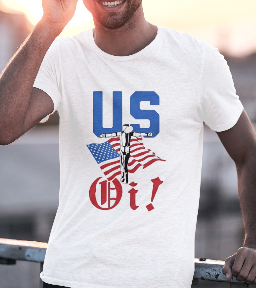US Oi American Flag Punk Rock Skinhead Culture T-Shirt