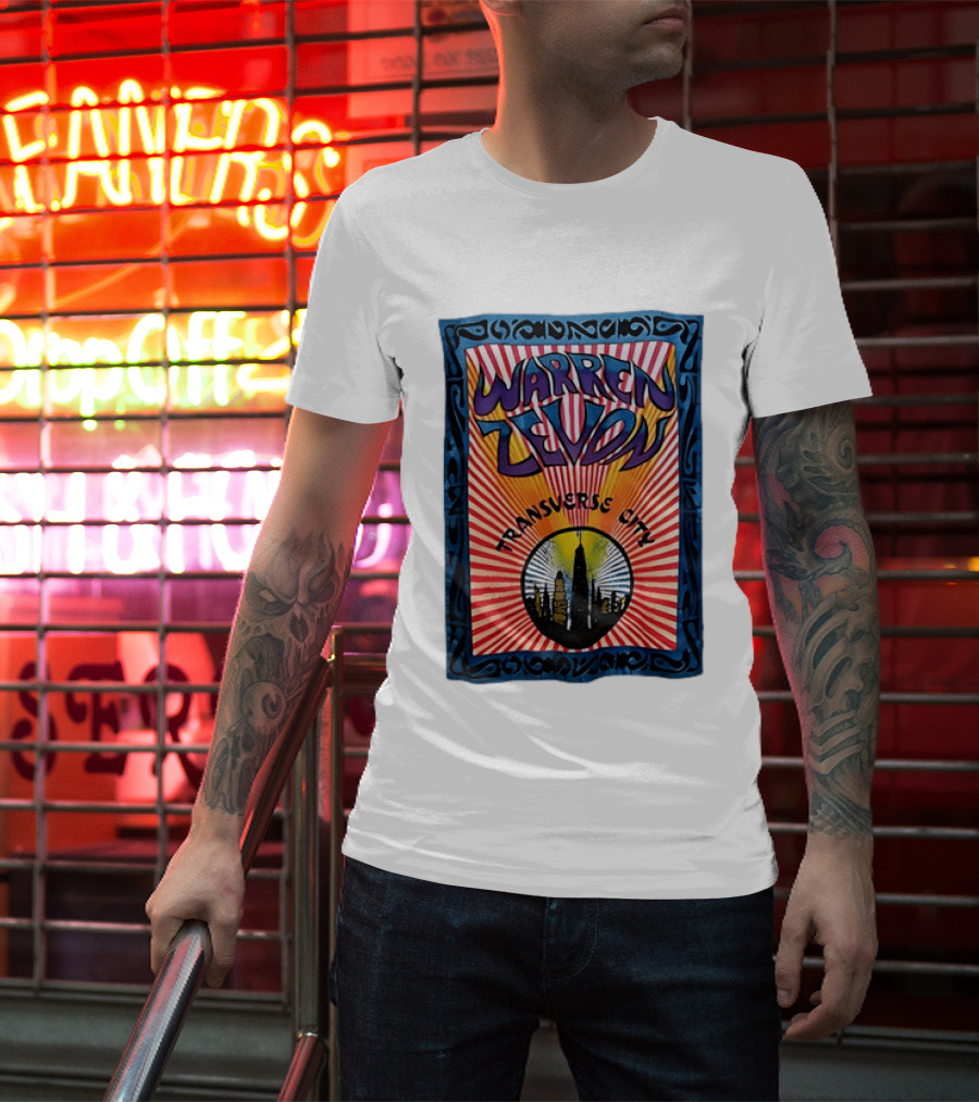 Warren Zevon Transverse City Psychedelic Rock Skyline T-Shirt