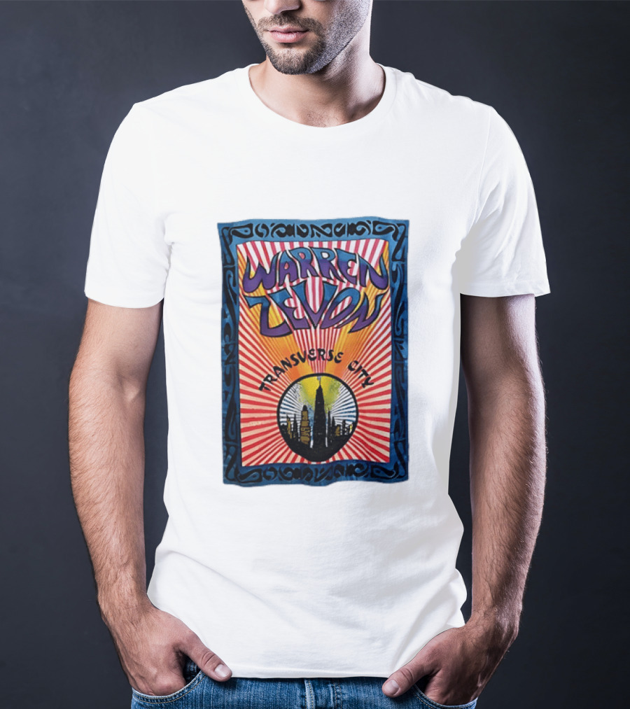 Warren Zevon Transverse City Psychedelic Rock Skyline T-Shirt