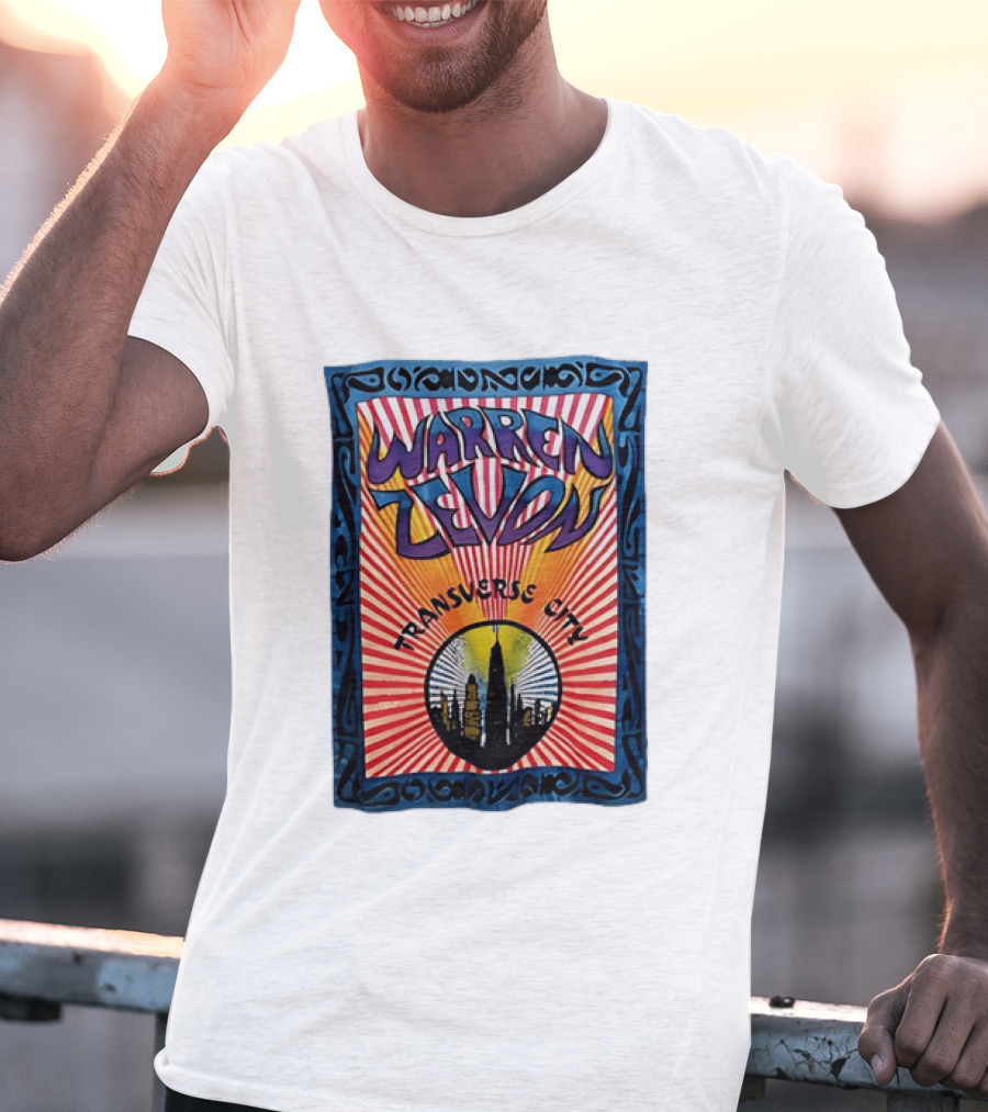 Warren Zevon Transverse City Psychedelic Rock Skyline T-Shirt