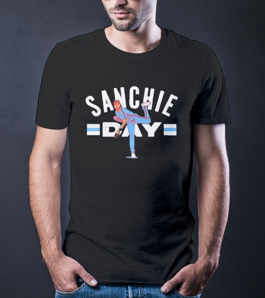 Sanchie Day Philadelphia Phillies Throwing Position T-Shirt