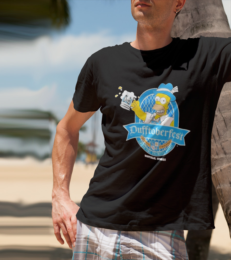 Simpsons Homer Dufftoberfest Universal Studios Unlimited Time Unlimited Regret T-Shirt