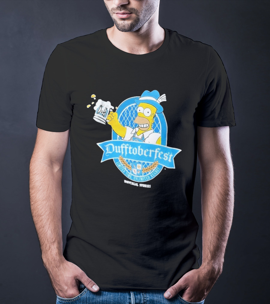 Simpsons Homer Dufftoberfest Universal Studios Unlimited Time Unlimited Regret T-Shirt