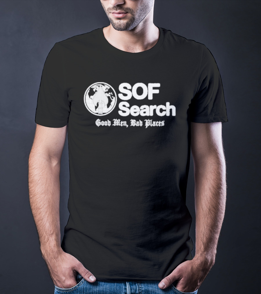 SOF Search Good Men Bad Places Spade World Map T-Shirt