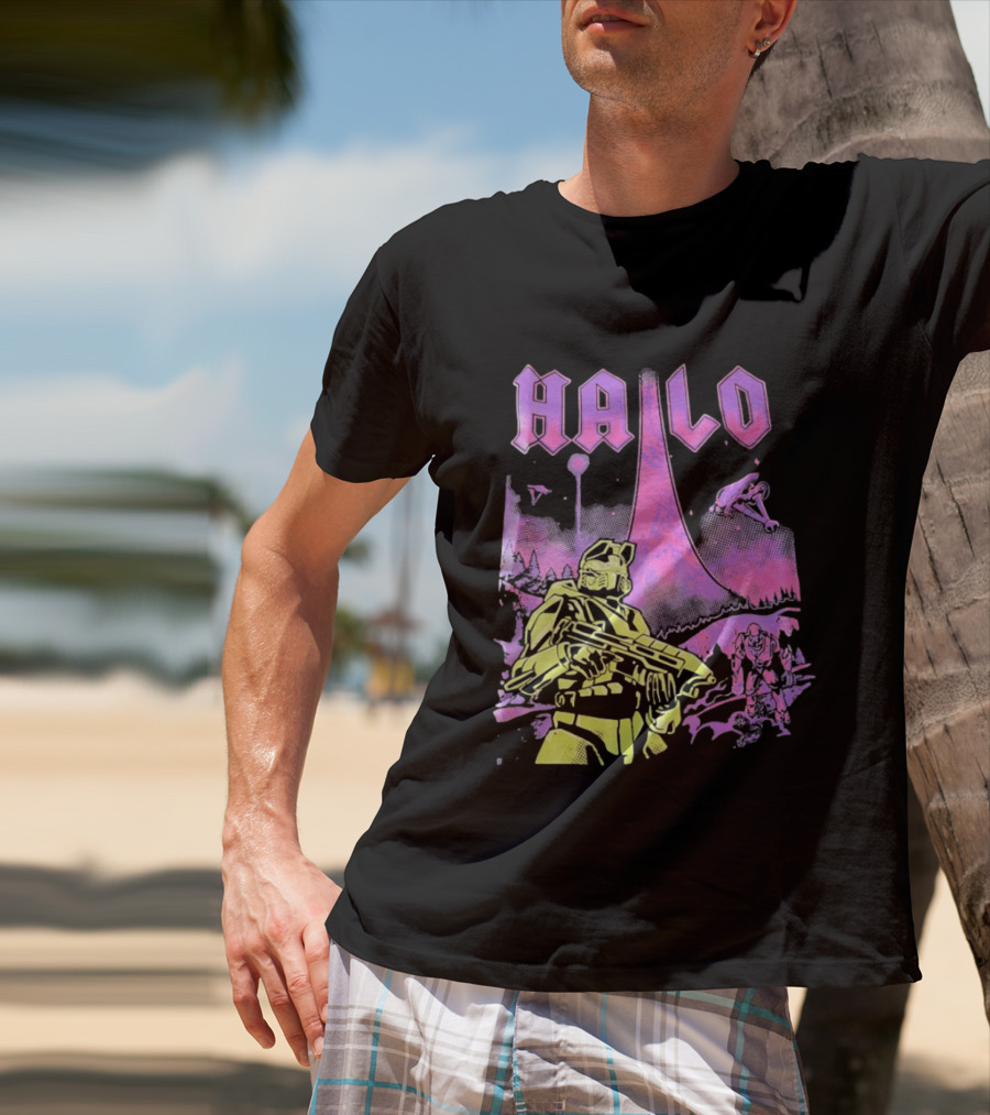 Halo Master Chief Retro Gaming Xbox T-Shirt