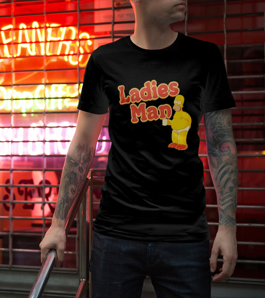 Ladies Man Homer Simpson The Simpsons Cartoon T-Shirt