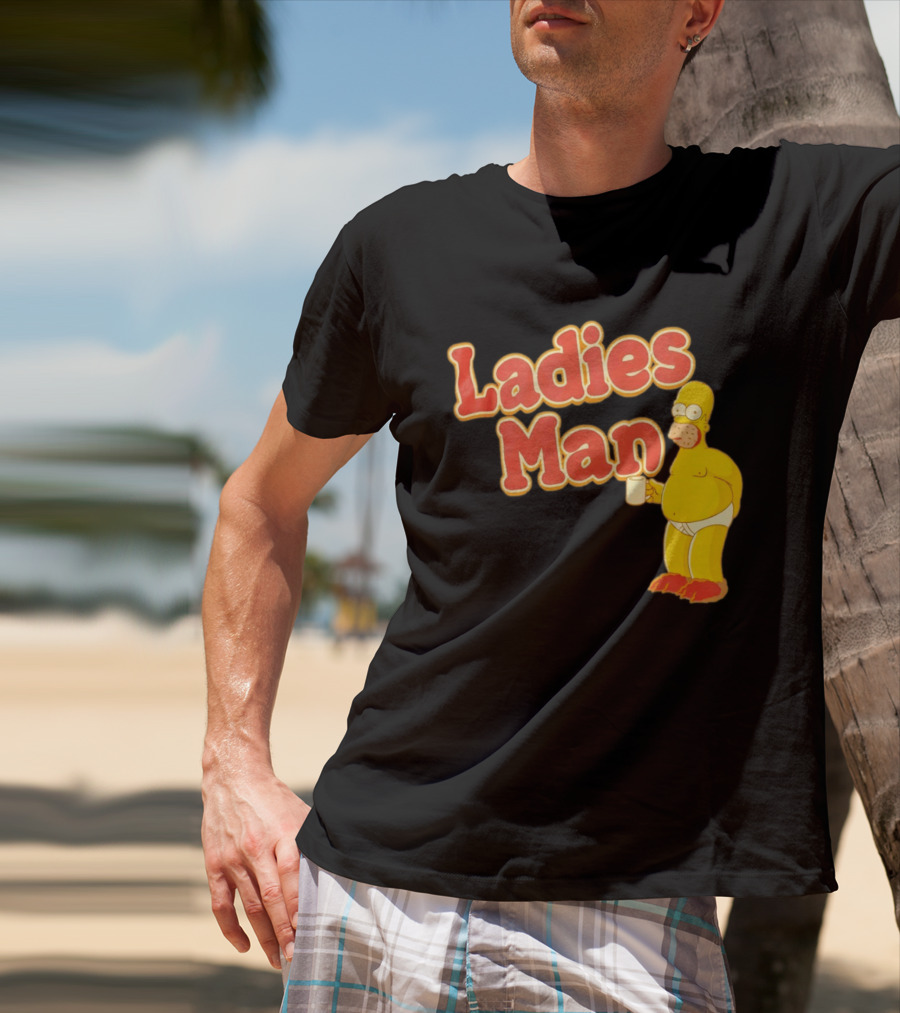 Ladies Man Homer Simpson The Simpsons Cartoon T-Shirt