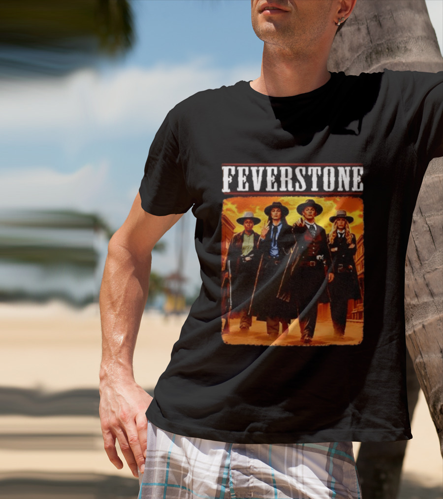 Feverstone Western Outlaws Indiana Fever WNBA Players As Gunfighter Team T-Shirt