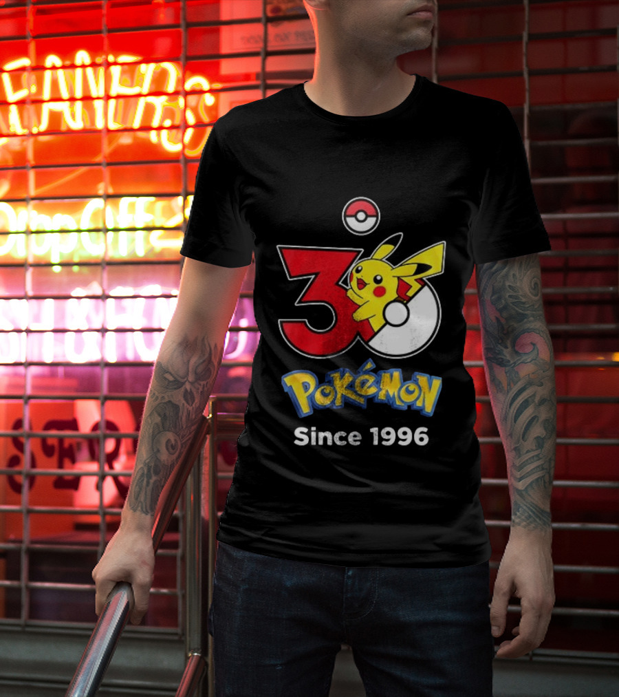 Tampa Bay Buccaneers X Pokemon 30th Anniversary Pikachu Since 1996 Celebration T-Shirt