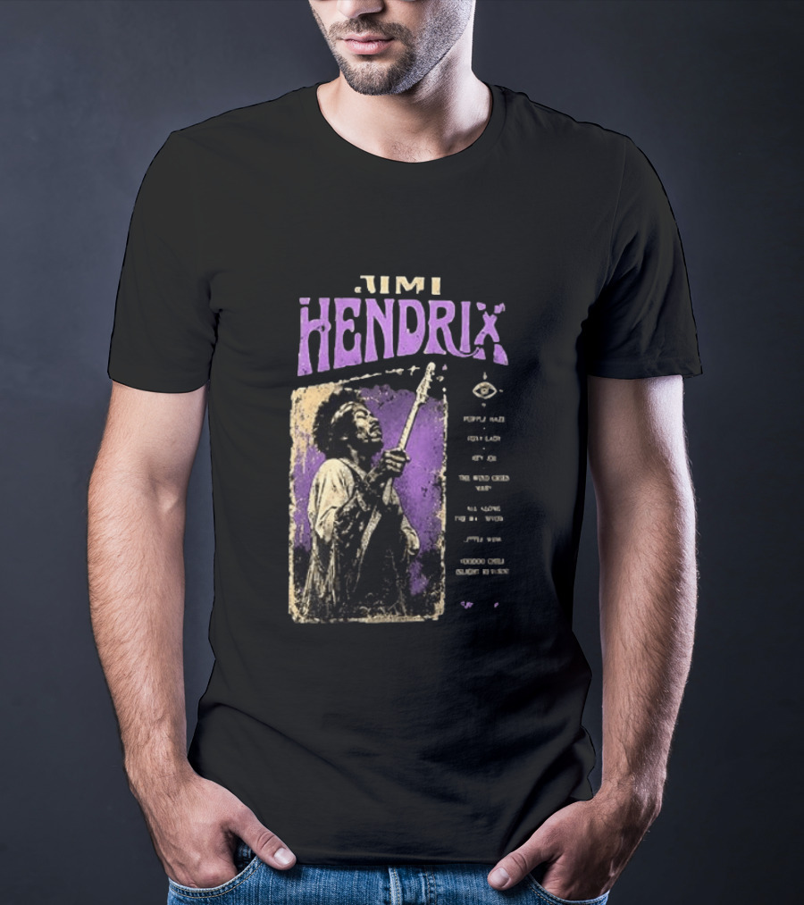 Jimi Hendrix Psychedelic Experience Are You Experienced Track List T-Shirt