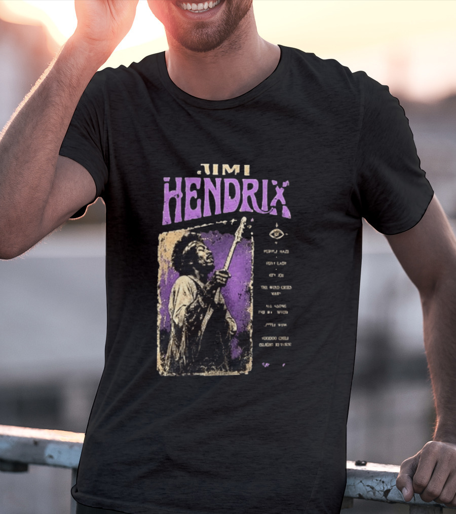 Jimi Hendrix Psychedelic Experience Are You Experienced Track List T-Shirt