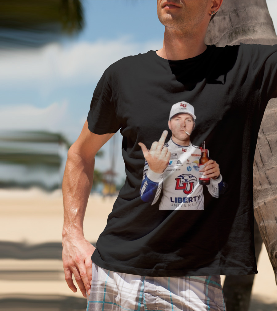 William Byron Liberty University Middle Finger Hendrick Motorsports NASCAR T-Shirt
