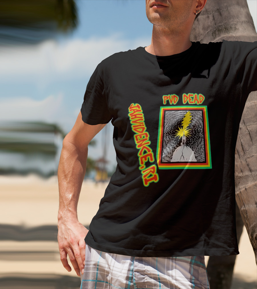 PVD Dead Jahvidence RI Providence Graphic Lightning Bolt T-Shirt