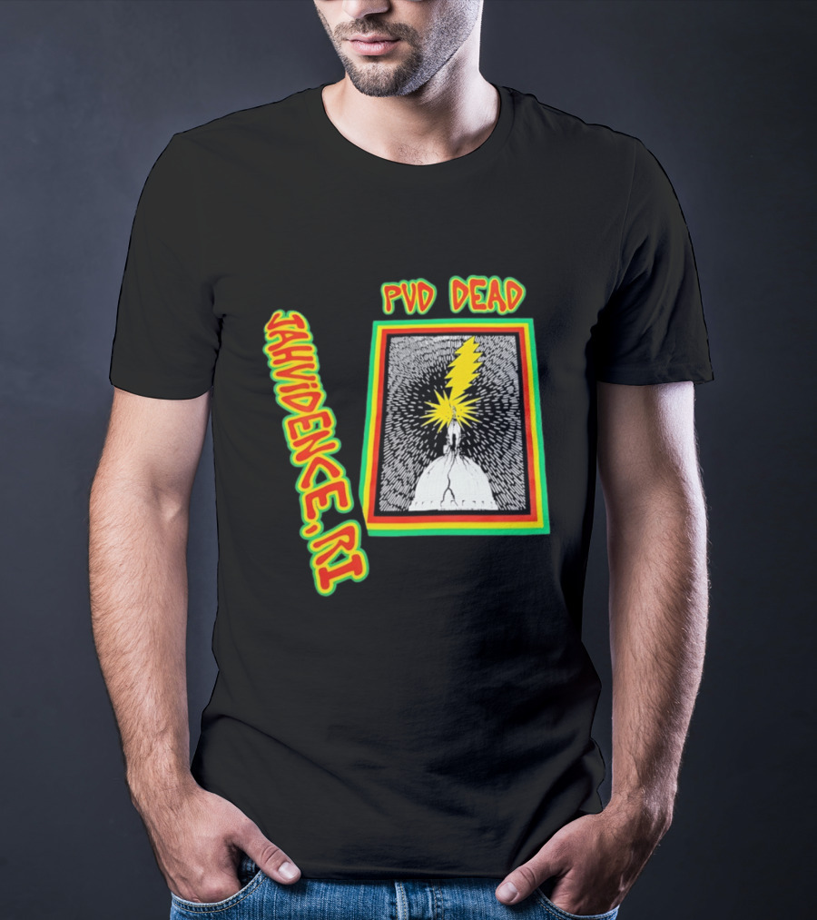 PVD Dead Jahvidence RI Providence Graphic Lightning Bolt T-Shirt