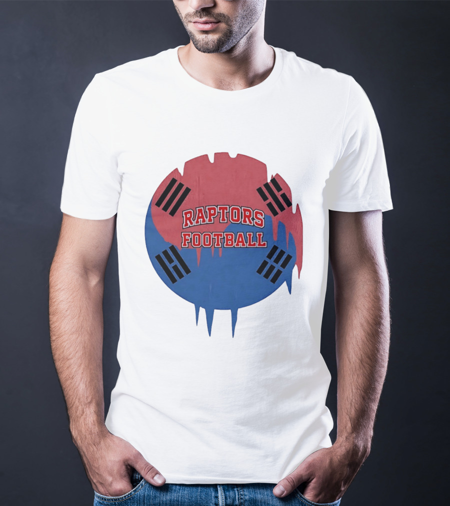 Raptors Football South Korean Flag Color T-Shirt