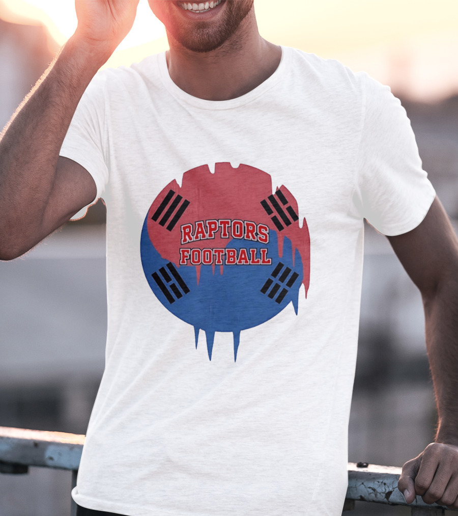 Raptors Football South Korean Flag Color T-Shirt