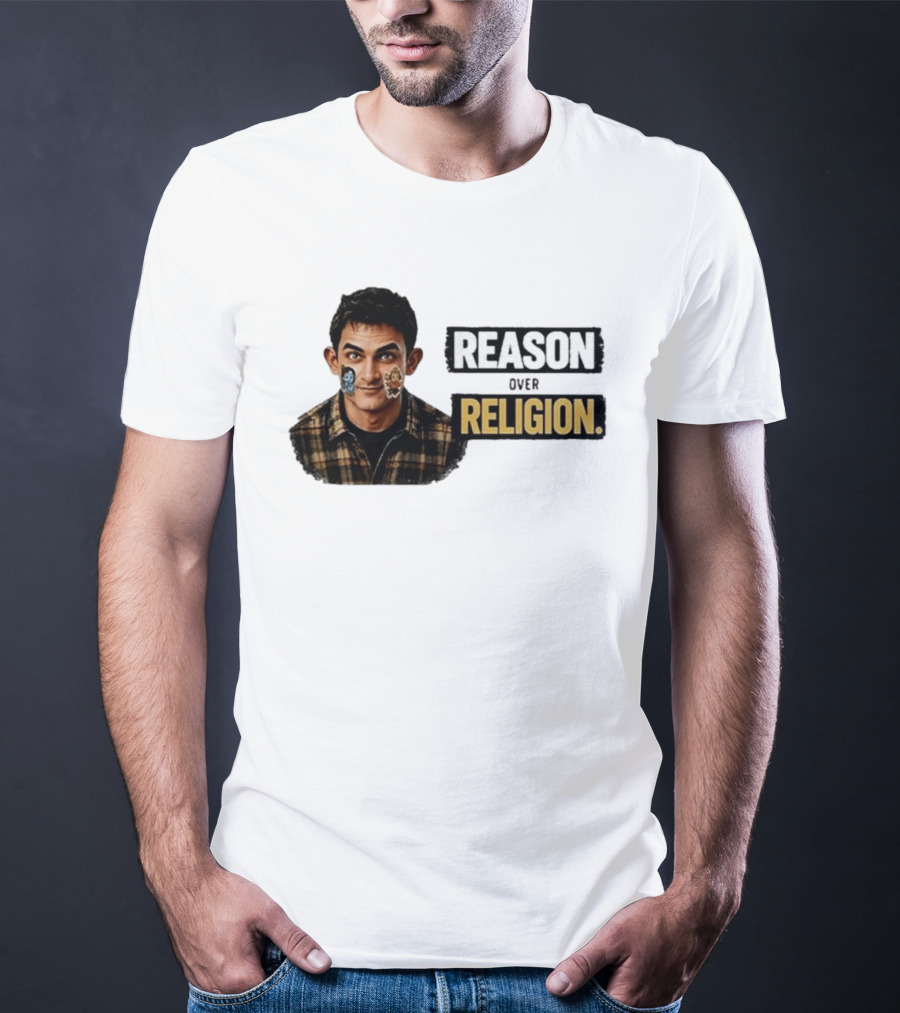 Reason Over Religion Intellectual Message T-Shirt